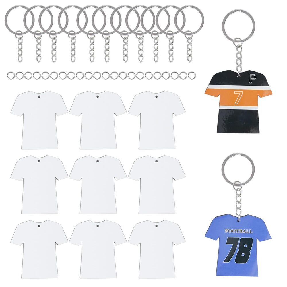 4704 72Pcs Sublimation Keychain Blanks Bulk With White Protective Film